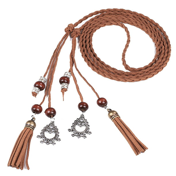Newest Folk-Custom Wood Elegant Bohemian Long Necklace Chain womens Ladies gift